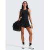 imageCRZ YOGA Butterluxe Womens Racerback High Neck Tank Top  with Built in Bra Workout Padded Yoga Athletic CamisoleBlack