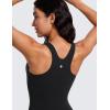 imageCRZ YOGA Butterluxe Womens Racerback High Neck Tank Top  with Built in Bra Workout Padded Yoga Athletic CamisoleBlack