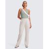imageCRZ YOGA Butterluxe Womens Racerback High Neck Tank Top  with Built in Bra Workout Padded Yoga Athletic CamisoleGreen Palm Court