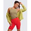 imageCRZ YOGA Butterluxe Womens Racerback High Neck Tank Top  with Built in Bra Workout Padded Yoga Athletic CamisoleSoul Brown