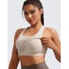 imageCRZ YOGA Butterluxe Workout Tank Tops for Women Built in Bras Padded  Racerback Athletic Spandex Yoga CamisoleMojave Tan
