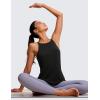 imageCRZ YOGA Halter High Neck Workout Tops for Women Flowy Cami Sleeveless Tank Athletic Yoga ShirtsBlack