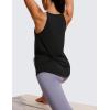 imageCRZ YOGA Halter High Neck Workout Tops for Women Flowy Cami Sleeveless Tank Athletic Yoga ShirtsBlack