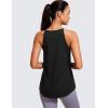 imageCRZ YOGA Halter High Neck Workout Tops for Women Flowy Cami Sleeveless Tank Athletic Yoga ShirtsBlack