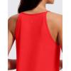 imageCRZ YOGA Halter High Neck Workout Tops for Women Flowy Cami Sleeveless Tank Athletic Yoga ShirtsDeep Red
