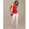 imageCRZ YOGA Halter High Neck Workout Tops for Women Flowy Cami Sleeveless Tank Athletic Yoga ShirtsFestival Red