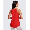 imageCRZ YOGA Halter High Neck Workout Tops for Women Flowy Cami Sleeveless Tank Athletic Yoga ShirtsFestival Red