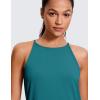 imageCRZ YOGA Halter High Neck Workout Tops for Women Flowy Cami Sleeveless Tank Athletic Yoga ShirtsGreen Jade