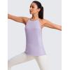imageCRZ YOGA Halter High Neck Workout Tops for Women Flowy Cami Sleeveless Tank Athletic Yoga ShirtsLilac Lavender