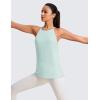 imageCRZ YOGA Halter High Neck Workout Tops for Women Flowy Cami Sleeveless Tank Athletic Yoga ShirtsSkylight Green