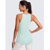 imageCRZ YOGA Halter High Neck Workout Tops for Women Flowy Cami Sleeveless Tank Athletic Yoga ShirtsSkylight Green