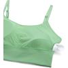 imageCRZ YOGA Adjustable Longline Sports Bra for Women  V Back Wireless Workout Padded Yoga Camisole Cropped Tank TopsBasil Green