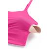 imageCRZ YOGA Adjustable Longline Sports Bra for Women  V Back Wireless Workout Padded Yoga Camisole Cropped Tank TopsHibiscus Purple