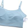 imageCRZ YOGA Adjustable Longline Sports Bra for Women  V Back Wireless Workout Padded Yoga Camisole Cropped Tank TopsThe Breeze Blue
