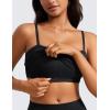 imageCRZ YOGA Butterluxe Cami Longline Sports Bras for Women  Square Neck Adjustable Padded Workout Crop Tank Top CamisoleBlack