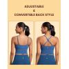 imageCRZ YOGA Butterluxe Cami Longline Sports Bras for Women  Square Neck Adjustable Padded Workout Crop Tank Top CamisolePitch Blue