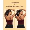 imageCRZ YOGA Butterluxe Cami Longline Sports Bras for Women  Square Neck Adjustable Padded Workout Crop Tank Top CamisoleRed Merlot