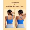 imageCRZ YOGA Butterluxe Cami Longline Sports Bras for Women  Square Neck Adjustable Padded Workout Crop Tank Top CamisoleSparkle Blue