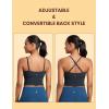 imageCRZ YOGA Butterluxe Cami Longline Sports Bras for Women  Square Neck Adjustable Padded Workout Crop Tank Top CamisoleTrue Navy