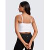 imageCRZ YOGA Butterluxe Cami Longline Sports Bras for Women  Square Neck Adjustable Padded Workout Crop Tank Top CamisoleWhite