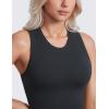 imageCRZ YOGA Butterluxe Soft Double Lined Casual Tops for Women High Neck Yoga Sleeveless Shirts Basic Going Out Workout TanksBlack