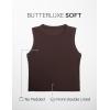 imageCRZ YOGA Butterluxe Soft Double Lined Casual Tops for Women High Neck Yoga Sleeveless Shirts Basic Going Out Workout TanksHot Fudge Brown