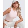 imageCRZ YOGA Butterluxe Soft Double Lined Casual Tops for Women High Neck Yoga Sleeveless Shirts Basic Going Out Workout TanksStrawberry Pink