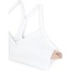 imageCRZ YOGA Butterluxe Womens Ruched V Neck Sports Bra  Y Back Spaghetti Thin Strap Wireless Padded Yoga Crop TopWhite