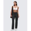 imageCRZ YOGA Butterluxe Womens Ruched V Neck Sports Bra  Y Back Spaghetti Thin Strap Wireless Padded Yoga Crop TopWhite