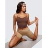 imageCRZ YOGA Butterluxe Womens Sweetheart Longline Sports Bra  Adjustable Thin Strap Workout Tank Tops Yoga Padded CamisoleCoffee Brown