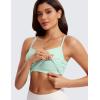 imageCRZ YOGA Butterluxe Womens Sweetheart Longline Sports Bra  Adjustable Thin Strap Workout Tank Tops Yoga Padded CamisoleMint Moment
