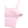 imageCRZ YOGA Butterluxe Womens Sweetheart Longline Sports Bra  Adjustable Thin Strap Workout Tank Tops Yoga Padded CamisolePink Peony