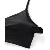 imageCRZ YOGA Butterluxe Womens V Neck Longline Sports Bra  Adjustable Padded Yoga Camisole Workout Crop TopBlack