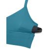 imageCRZ YOGA Butterluxe Womens V Neck Longline Sports Bra  Adjustable Padded Yoga Camisole Workout Crop TopBorealis Green