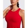 imageCRZ YOGA Butterluxe Womens Workout Racerback Sleeveless Tops High Neck Athletic Camisole Tanks Running Gym Yoga ShirtsRed Chili