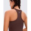 imageCRZ YOGA Butterluxe Womens Workout Racerback Sleeveless Tops High Neck Athletic Camisole Tanks Running Gym Yoga ShirtsTaupe