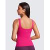 imageCRZ YOGA Butterluxe Workout Tank Tops for Women U Neck Padded Crop Tops Athletic Camisole Tops with Built in BraGranita Pink