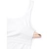 imageCRZ YOGA Butterluxe Workout Tank Tops for Women U Neck Padded Crop Tops Athletic Camisole Tops with Built in BraWhite
