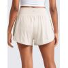 imageCRZ YOGA ButterluxeLight High Waisted Dolphin Shorts for Women 25quot Soft Split for Casual Lounge Athletic Yoga with LinerMilky White Bone