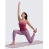 imageCRZ YOGA Seamless Womens U Neck Longline Sports Bra  Thin Strap Padded Workout Crop Tank Ribbed Open Back Yoga Camisole TopWashed Mauve