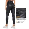 imageCRZ YOGA Super High Waisted Butterluxe Yoga Pants 25 Inches  Buttery Soft Workout Leggings for Women Over BellyFaux Leather Black