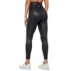 imageCRZ YOGA Super High Waisted Butterluxe Yoga Pants 25 Inches  Buttery Soft Workout Leggings for Women Over BellyFaux Leather Black