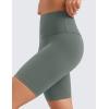 imageCRZ YOGA Womens Butterluxe Biker Shorts 8 Inches  High Waisted Workout Running Volleyball Spandex YogaGrey Sage