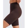 imageCRZ YOGA Womens Butterluxe Biker Shorts 8 Inches  High Waisted Workout Running Volleyball Spandex YogaHot Fudge Brown