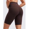 imageCRZ YOGA Womens Butterluxe Biker Shorts 8 Inches  High Waisted Workout Running Volleyball Spandex YogaHot Fudge Brown