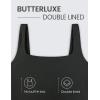 imageCRZ YOGA Womens Butterluxe Double Lined Square Neck Tight Tank Tops Sleeveless Workout Cropped Casual Yoga Fitted ShirtsBlack