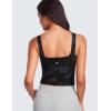 imageCRZ YOGA Womens Butterluxe Double Lined Square Neck Tight Tank Tops Sleeveless Workout Cropped Casual Yoga Fitted ShirtsBlack Tie Dye Flowers