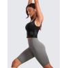 imageCRZ YOGA Womens Butterluxe Double Lined Square Neck Tight Tank Tops Sleeveless Workout Cropped Casual Yoga Fitted ShirtsBlack Tie Dye Flowers