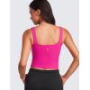 imageCRZ YOGA Womens Butterluxe Double Lined Square Neck Tight Tank Tops Sleeveless Workout Cropped Casual Yoga Fitted ShirtsHibiscus Purple