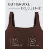 imageCRZ YOGA Womens Butterluxe Double Lined Square Neck Tight Tank Tops Sleeveless Workout Cropped Casual Yoga Fitted ShirtsTaupe